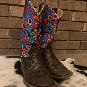 Floral Tooled Cowgirl Boots